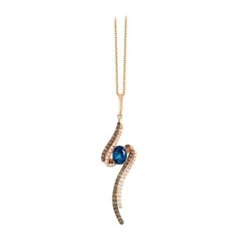 Le Vian Pendant Featuring Deep Sea Blue Topaz Blue Topaz Nude Diamonds Set For Sale At Stdibs