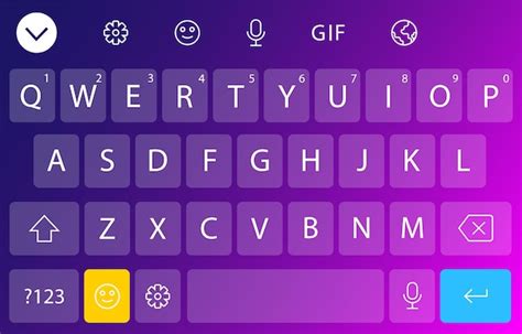 Современная клавиатура смартфона qwerty мобильные клавиатуры | Премиум ...