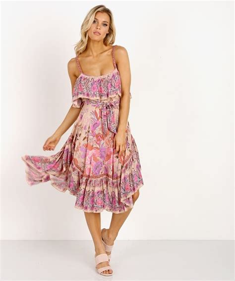 Spell And The Gypsy Siren Song Strappy Dress Flamingo 174112b61 Free