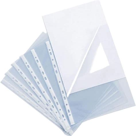ecvv  pcs plastic punched  transparent file clear plastic folder
