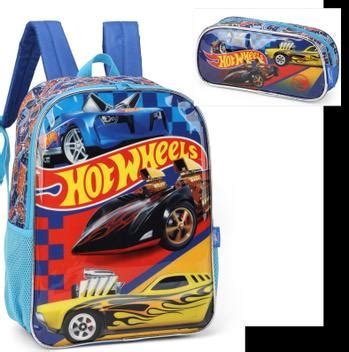 Kit Mochila Costa Hot Wheels Estojo Original Luxcel Az Luxcel London Material Escolar