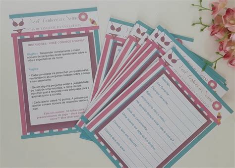 Você Conhece a Noiva Chá Lingerie Candy Colors Elo7