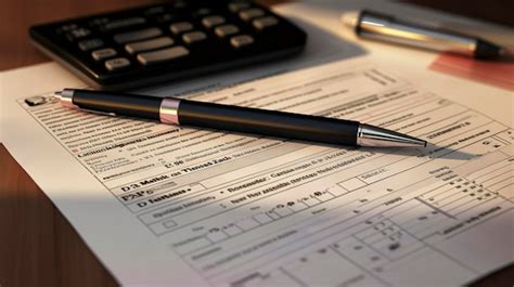 photo   tax return form    ready  completing tax form