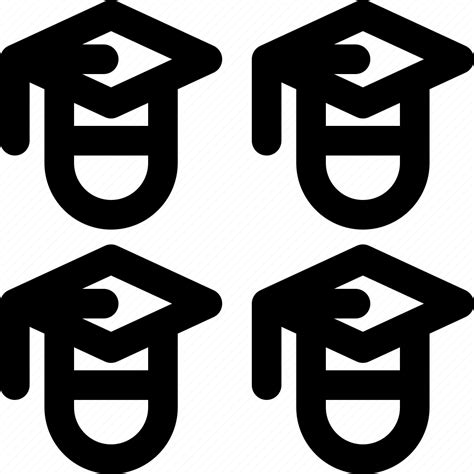 Group Team Class Graduate Graduation Toga Hat Icon Download On Iconfinder