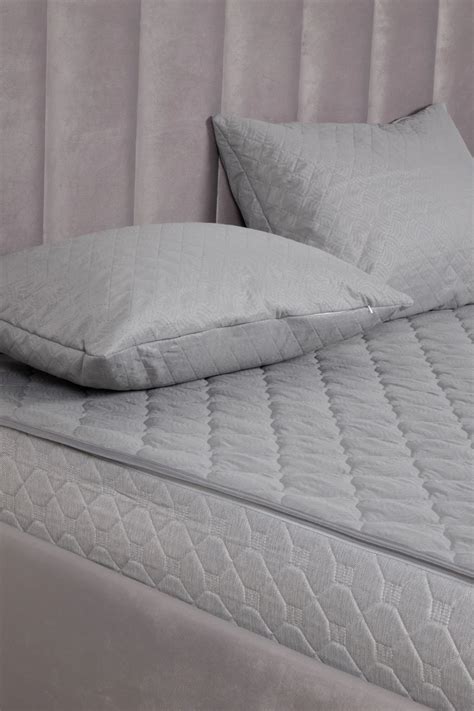 (ВНЛ) Наматрасник Микрофибра стеганый (150г/м2) серый (Лучшая цена ...