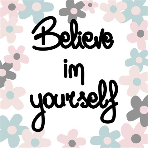 Cute hand drawn lettering vector illustration with Believe in yourself