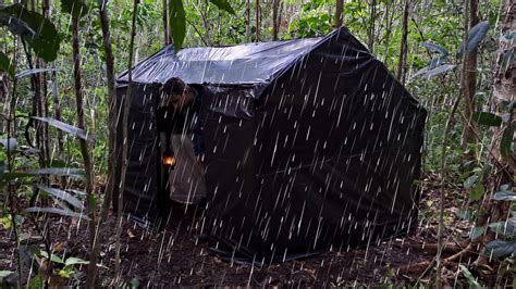 2 Hari Solo Camping Hujan Deras Di Hutan Shelter Kantong Plastik