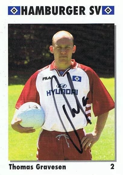 THOMAS GRAVESEN 66 Länderspiele Dänemark sign Hamburger SV AK EUR 2