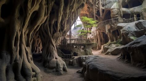 Premium Ai Image Living A Unique And Fascinating Lifestyle In Caves