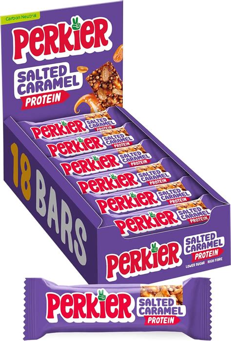 Perkier Salted Caramel Snack Bars 18 Pack Vegan Gluten Free