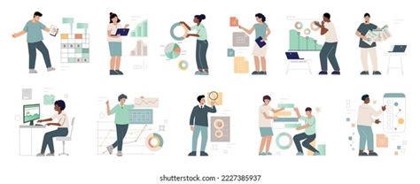 Bad Boss Isometric Icon Set Bad Stock Vector Royalty Free 2249884727