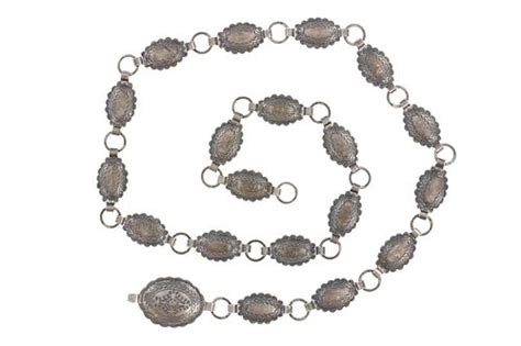Vintage Navajo Silver Concho Belt By Sanford Sold At Auction On 9th