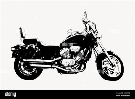 Motorcycle Drawing Illustration Vector Stock Vector Image And Art Alamy