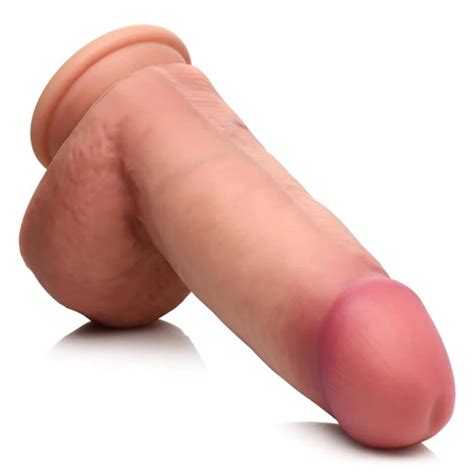 Jock 6 Inch Dual Density Silicone Dildo With Balls Realistic Dong