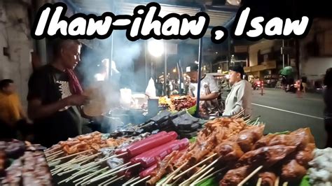 Pinoy Street Foods Ihaw Ihaw Isaw Atay Balonan Dugo Paa Ng