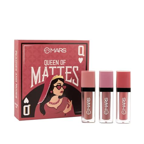 MARS PREMIUM Queen of Mattes Liquid Lipsticks Box Set of 3 135 ml