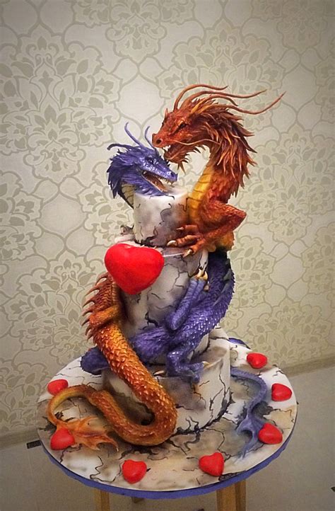 Торт с драконом, Китайский дракон, дракон из сахара, sugar dragon ...