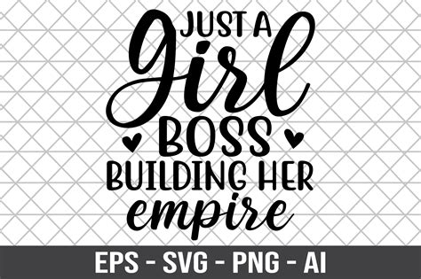 Just a Girl Boss Building Her Empire SVG Graphic by Craftking