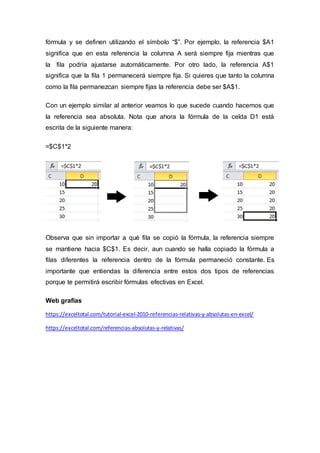 Referencias Absolutas Y Relativas Pdf