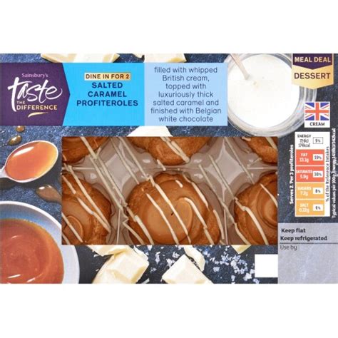 Sainsbury S Salted Caramel Profiteroles Taste The Difference 110g