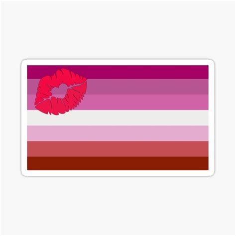 Lipstick Lesbian Pride Flag Lgbtq Gay Pride Sticker By Ladygia Redbubble