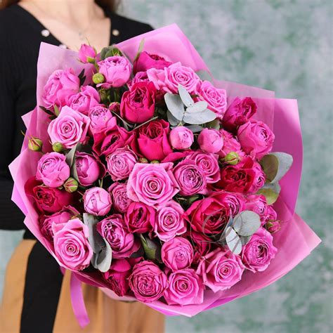 Букет из пионовидной розы и роз на заказ | Букет садовых роз | Интернет ...