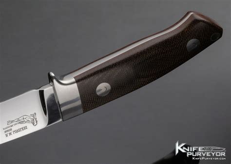 Bob Loveless Custom Knife Double Nude Logo Green Micarta Cbs Sony New Caper Knife Purveyor