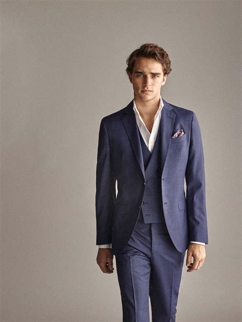 Mens Suits Massimo Dutti Spring Summer 2019 Wool Blazer Three