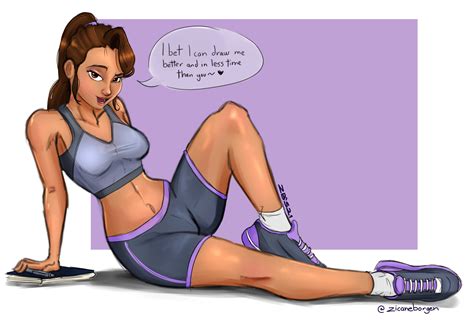 Yasmina Fadoula Gym Wear Pin Up By Ashmount Hentai Foundry