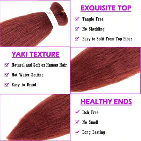 Braiding Hair Pre Stretched Inch Packs Ombre Professional Soft Yaki Texture Itch Free Hot