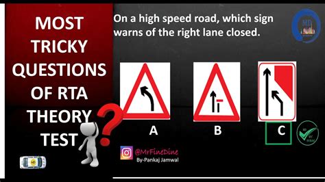 Rta Theory Test Dubai Most Tricky Questions Youtube