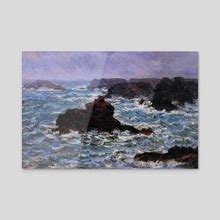 Claude Monet Belle Ile Rain Effect An Art Print By Qlaren Aber INPRNT