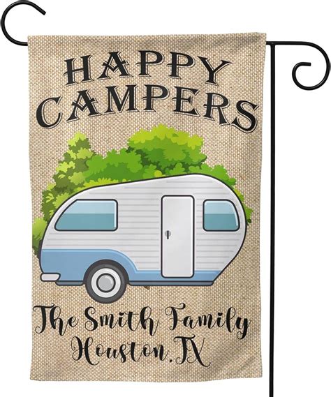 Amazon Personalized Camping Flags For Campsites Campers Happy