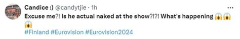Eurovision Fans Are Shocked As Finland S Singer Appears To Perform Naked From The Waist Down