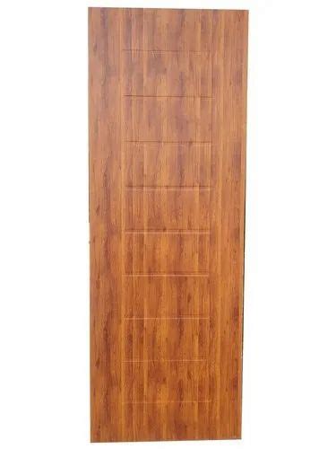 Laminated Interior Tan Brown Wooden Membrane Door For Home Door