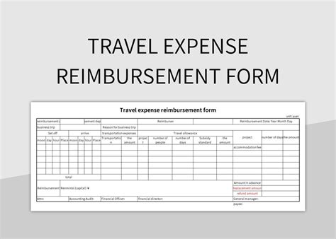 Travel Expense Claim Form Excel Template - Infoupdate.org