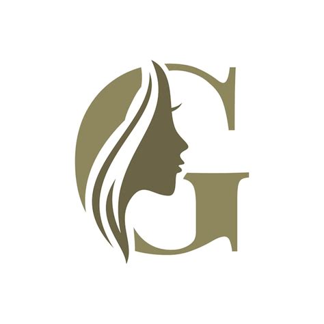 Logotipo De La Cara De La Letra G Beauty Vector Premium