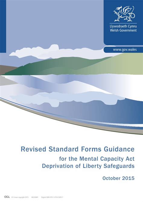 Pdf Revised Standard Forms Guidance Govwales2 Acknowledgements A Mental Capacity Act