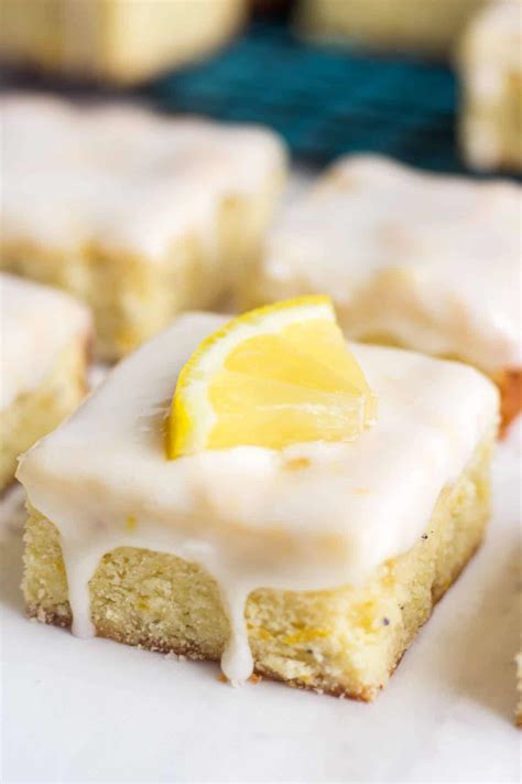 Glazed Lemon Poppy Seed Bars What Molly Made