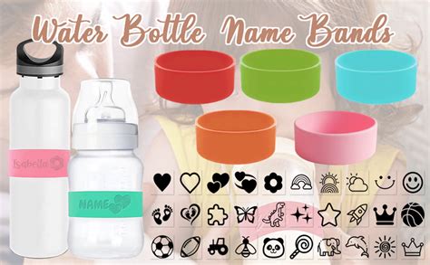 Amazon Personalized Water Bottle Name Bands Custom Engraved