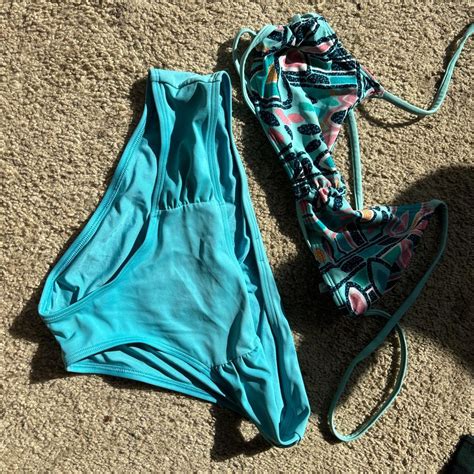 Aerie Bikini Blue Size Medium Original Price 80 Depop