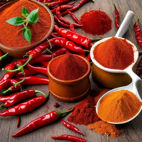 Premium Ai Image Red Pepper Powder Generative Ai
