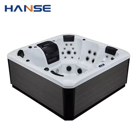 Outdoor Rectangular Swim Spa Massage Hot Tub Swimming Pool Outdoor Spa Two Lounge Hot Tub And