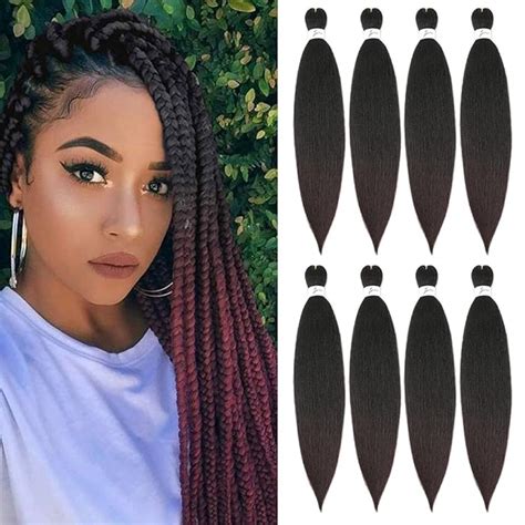 Buy X Tress Packs Braiding Hair Easy Braids Red Kanekalon