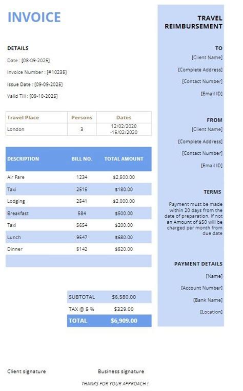 Travel Agency Bill Format Excel Infoupdate Org