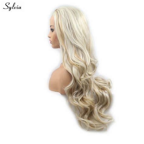 Sylvia Blonde Paryk Highlight Guld Varmebestandig Vicedeal