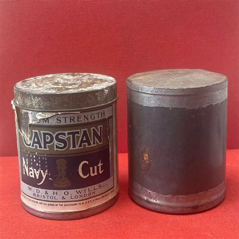 full tin   capstan medium strength navy cut cigarettes  lighters