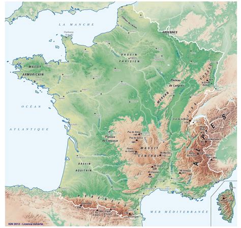 carte de france geographique voyage carte plan