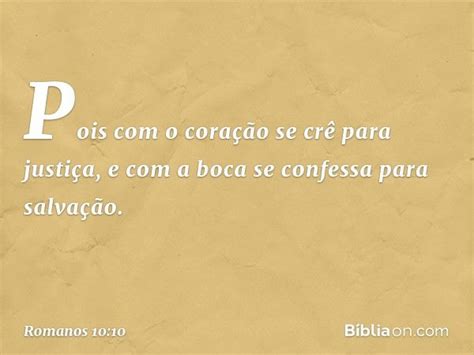 Romanos 10:10 - Bíblia