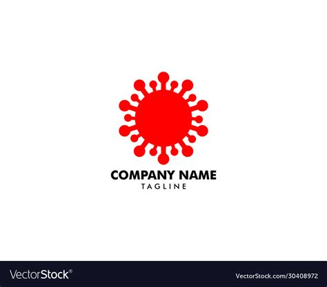 Covid19-19 corona virus logo template design Vector Image